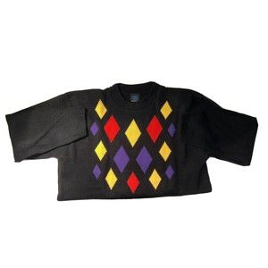 Panther Geometric 90s Vintage Sweater